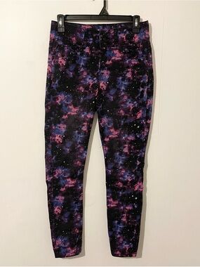 Blackheart Hot Topic Super Skinny Denim Jeans Purple Galaxy Space Print Size 7